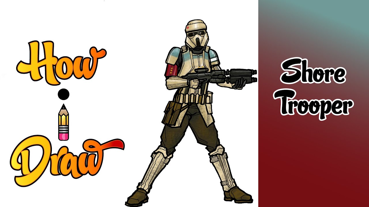 How I Draw a SHORE TROOPER STORMTROOPER from STAR WARS | ** how to draw a shoretrooper step by step