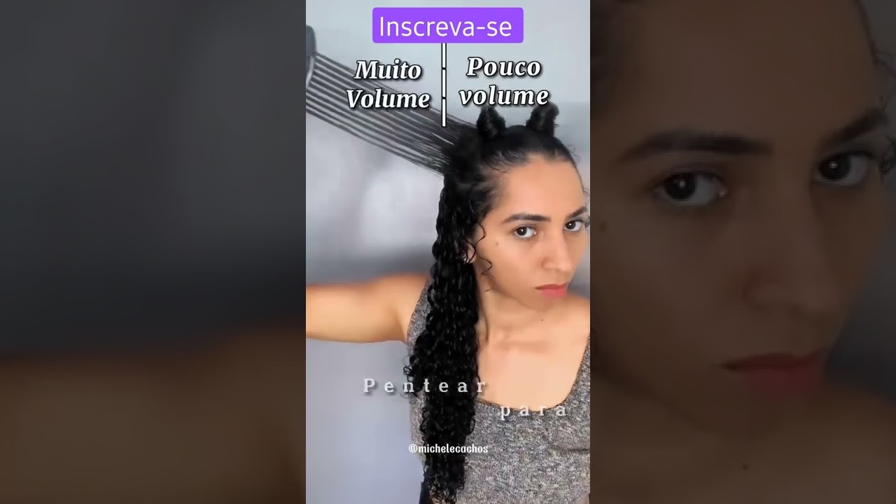 Como dar muito volume e pouco volume no cabelo cacheados