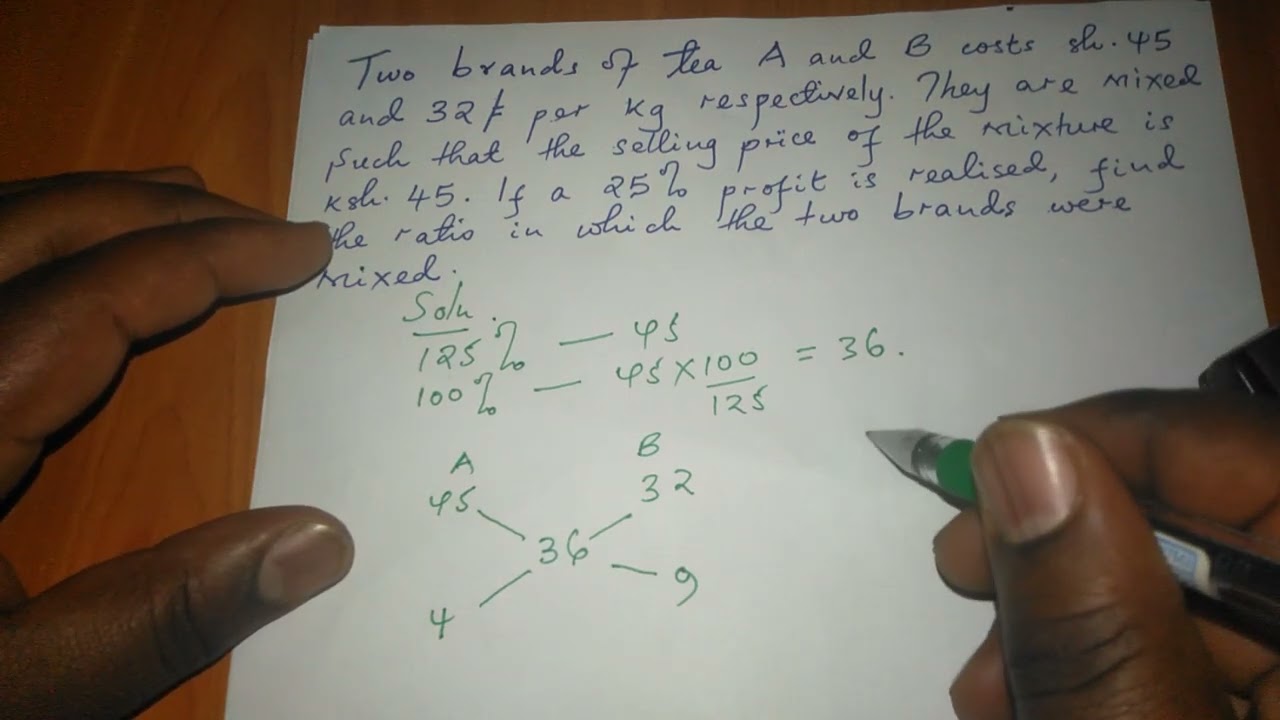 MIXTURES AND PROPORTIONS. KCSE PREDICTIONS
