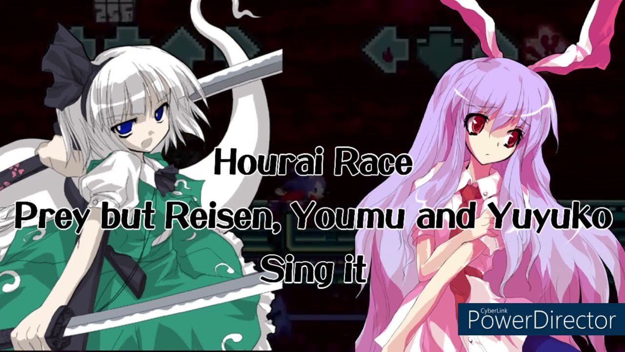 Hourai Race - Prey Anjer Inst (touhou vocal mix) but Reisen, Dark!Youmu and Starved!Yuyuko sing it
