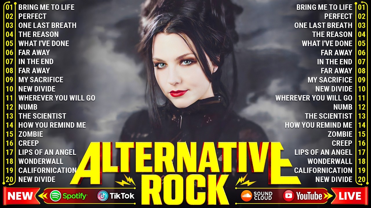 Alternative Rock Greatest Hits 🔥Evanescence, Green Day, Linkin Park, Coldplay, Red Hot Chili Peppers