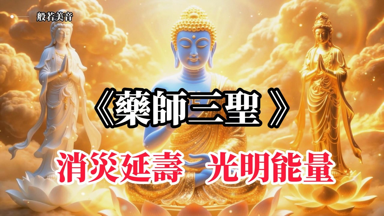 《藥師三聖》藥師佛 藥師琉璃光如來 消災延壽 隨心滿願，平安吉祥，延年益壽  #日光菩薩 #月光菩薩 #觀世音菩薩  #藥師佛 #藥師琉璃光如來 ｜Buddhist Music