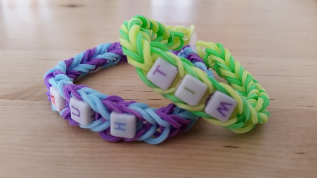 Rainbow Loom Armband mit Namen (Anleitung DE)