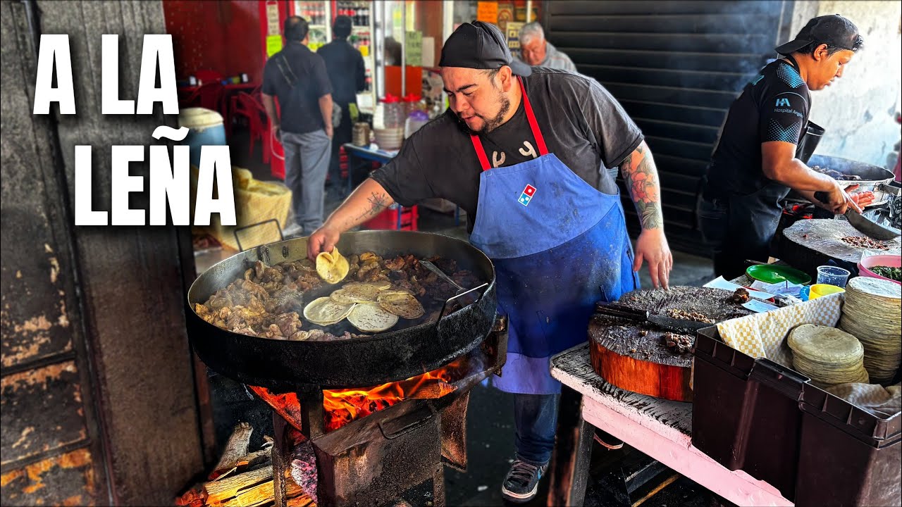 LA MEJOR TRIPA a La LEÑA, LOMO, COSTILLA CHORIZO BISTEC |TACOS EL GUERO