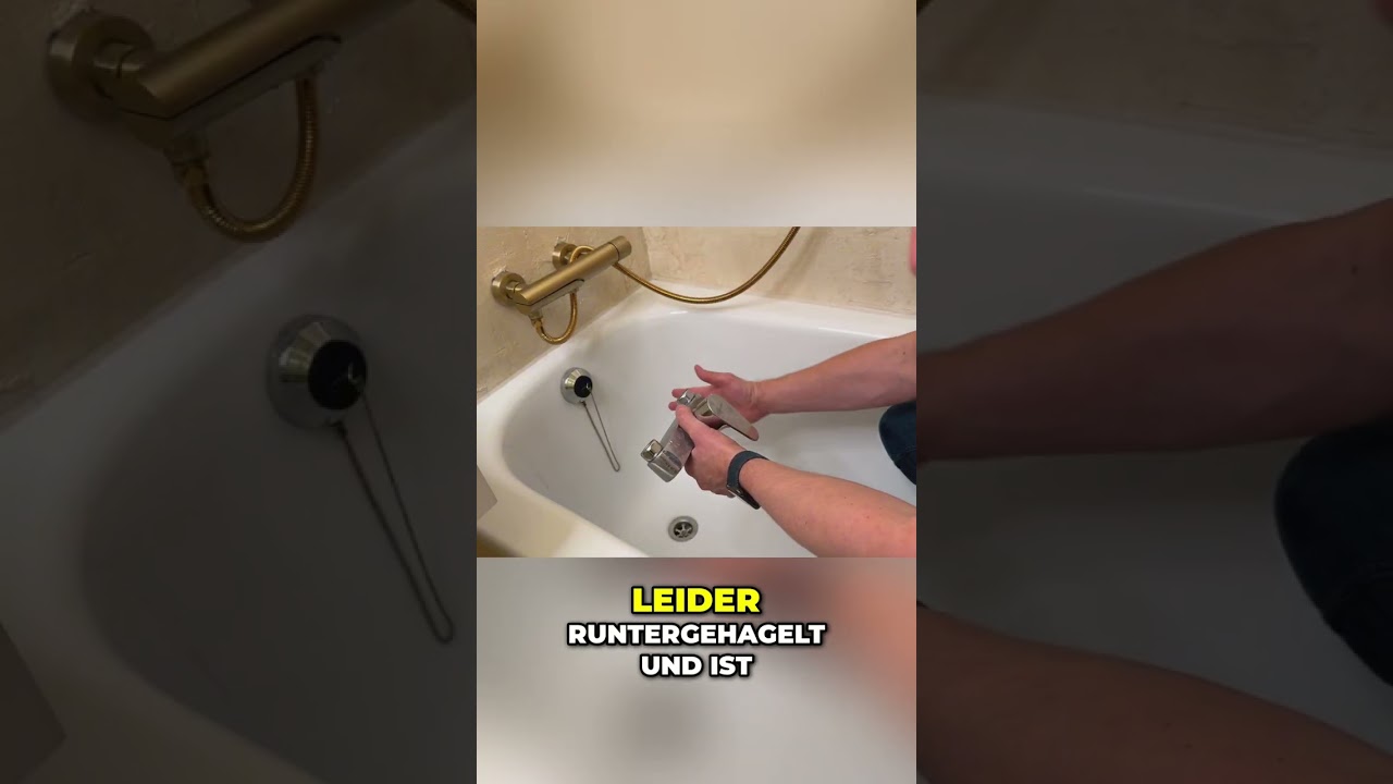Badewannen-Emaille kaputt? 5-Minuten-Reparatur macht's wieder schön! #shorts