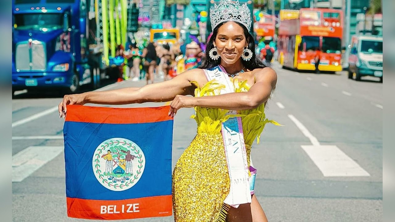 Miss Caribbean LA, Jahmea Bent, Visits Belize