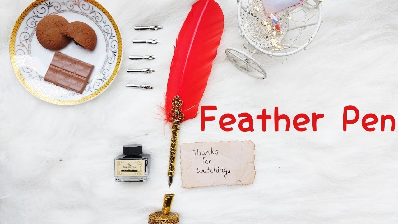 Feather pen unboxing / how to use feather pen / calligraphy pen