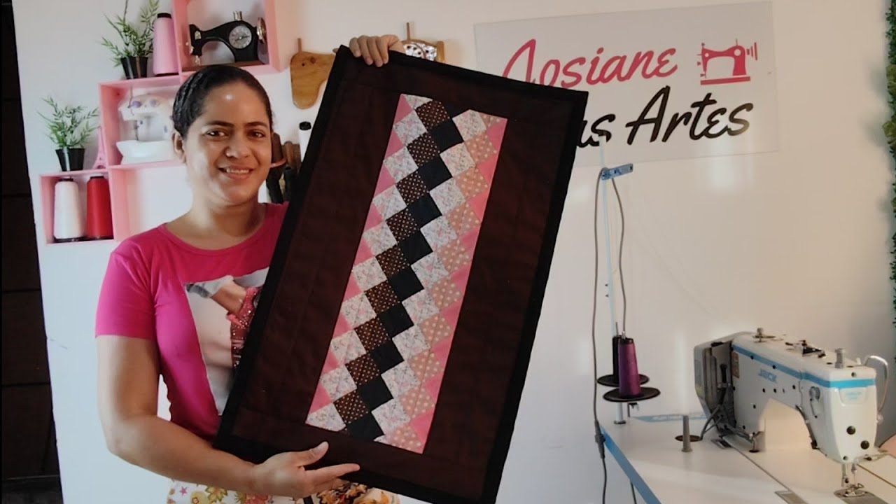 ( Costura criativa ) Tapete de retalhos com bloco patchwork!#artesanato 