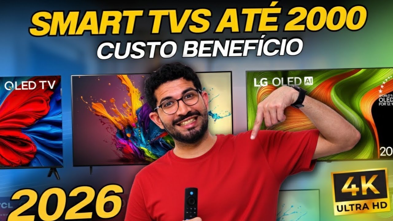 As 3 MELHORES SMART tvs até R$2.000 em 2026 (A Nº3 vai te Surpreender) | QUAL TV COMPRAR
