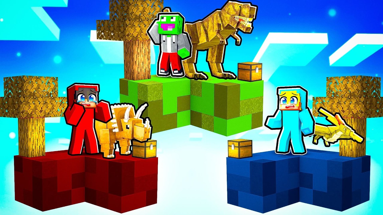 Wyspa Dinozaur&oacute;w NOOB vs PRO vs HACKER w Minecraft!