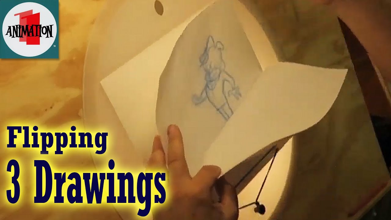 HOW TO FLIP 3 DRAWINGS on the Animation disc - 1 on 1 Animation