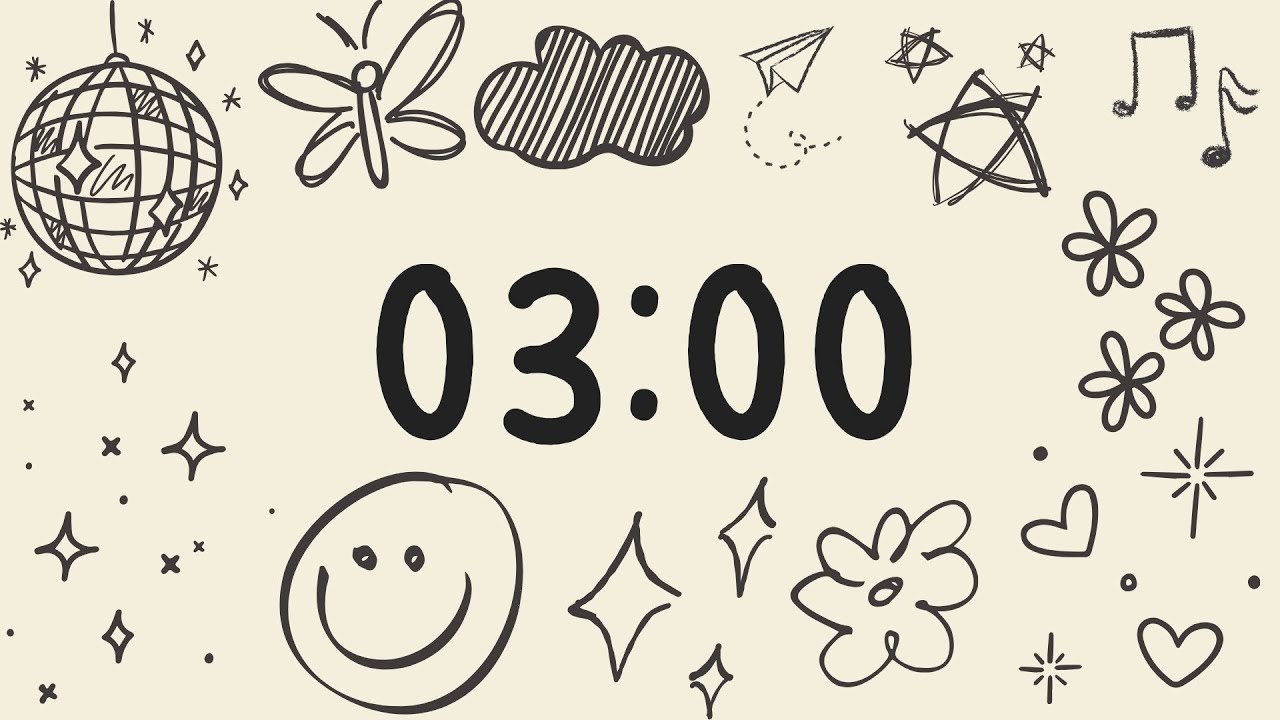 3 Minute Doodle Timer | Chill Happy Music