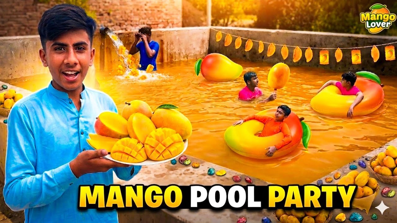 MANGO 🥭 POOL 🥳 PARTY 🎉 || FAIZAN VIogs