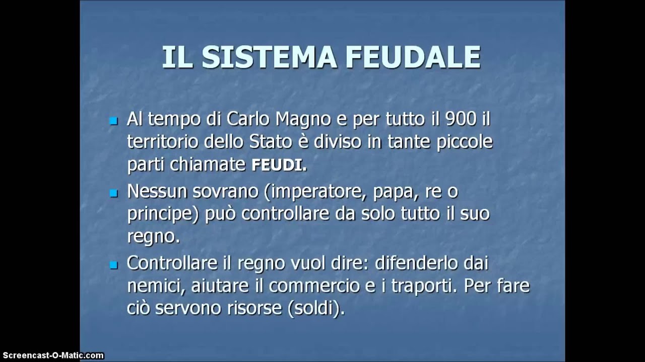 Nascita del sistema feudale
