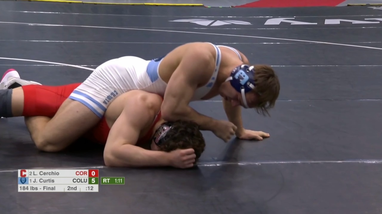 184lbs Joe Curtis (Columbia) vs Louie Cerchio (Cornell)