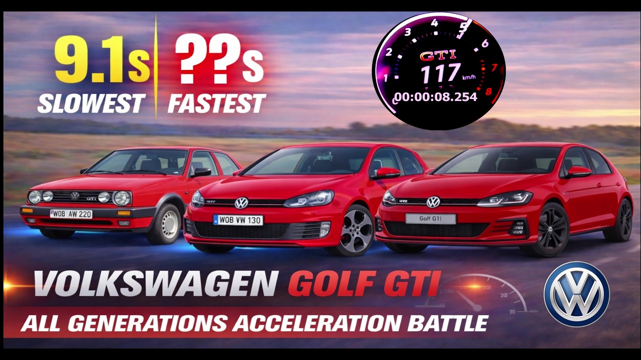 Volkswagen Golf GTI — All Generations Acceleration Battle