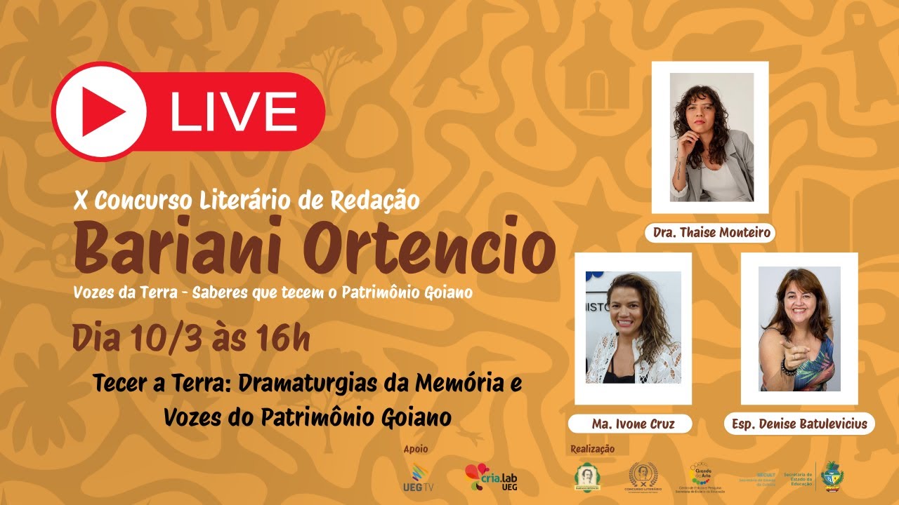 Live de Orientação - Produção Cênica