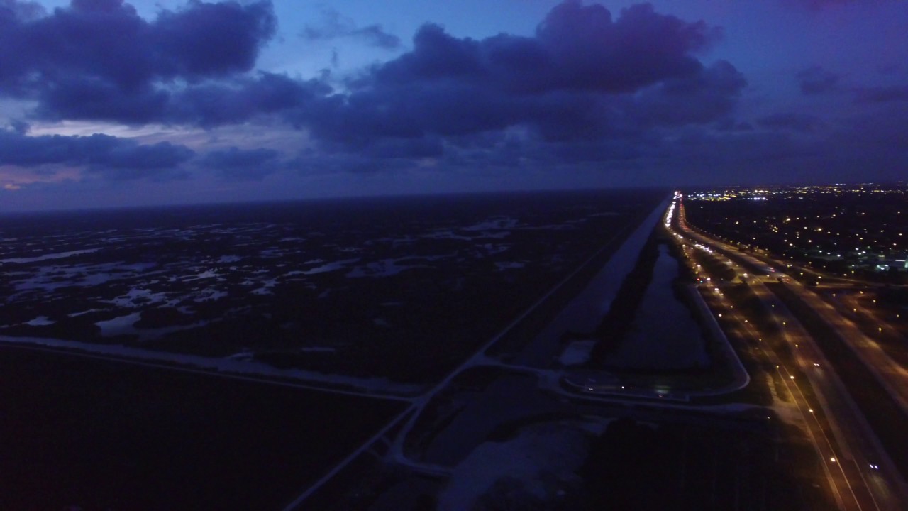 Phantom 3 Flying Over Sawgrass Everglades in Evening