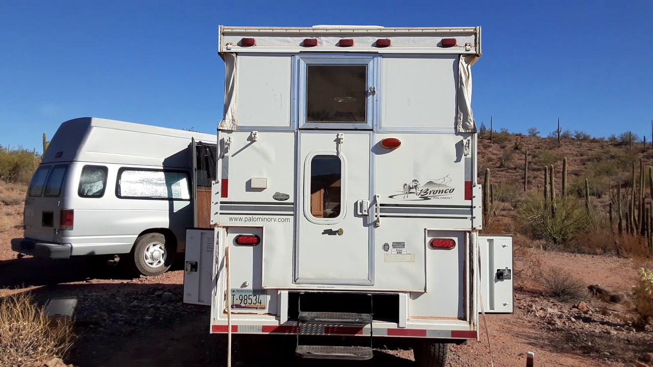 Palomino Pop up truck camper Conversion utility bed fourwheeler trailer RIDGID tool box