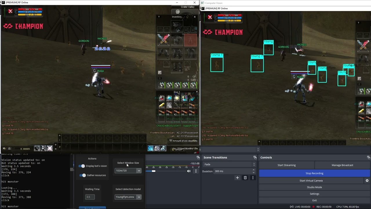 auto loot , auto select monster rf online 2023