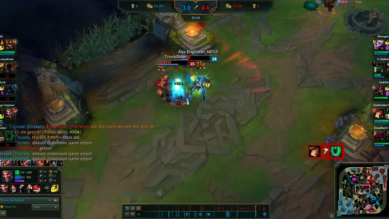 Draven Highlights 7: Outplaying Warwick (TR)