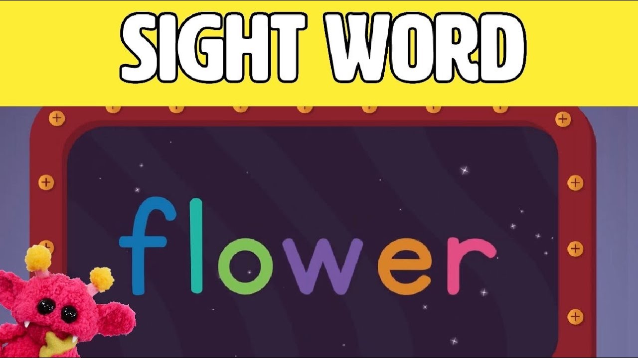 FLOWER - Let's Learn the Sight Word FLOWER with Hubble the Alien! | Nimalz Kidz! Songs and Fun!
