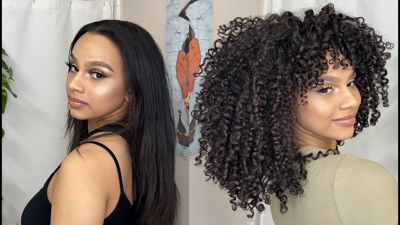Straight to Curly Wash Routine | NO Heat Damage