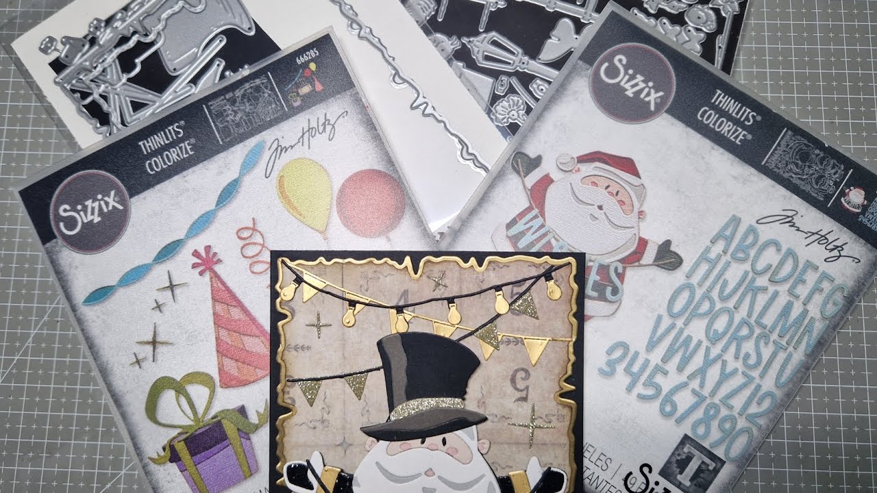 Lav et festligt nytårskort 🎩🎉 | Cardmaking tutorial
