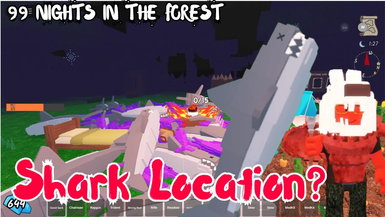 Shark Location & Quest Guide &ndash; Survive 99 Nights in the Forest