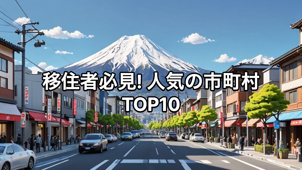 日本で最も移住者に人気の市町村Top10