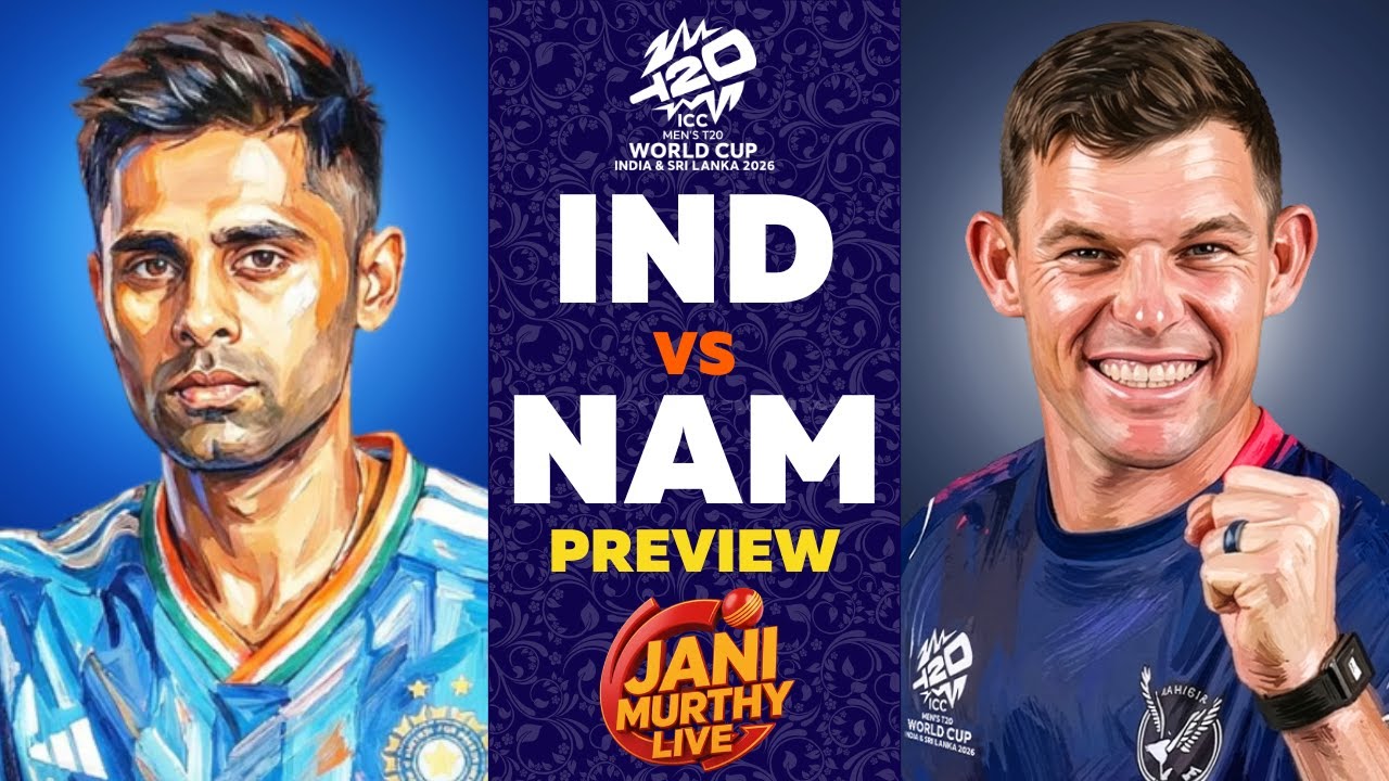 India vs Namibia Match Preview | ICC T20 World Cup 2026 | Live with Jani🔴