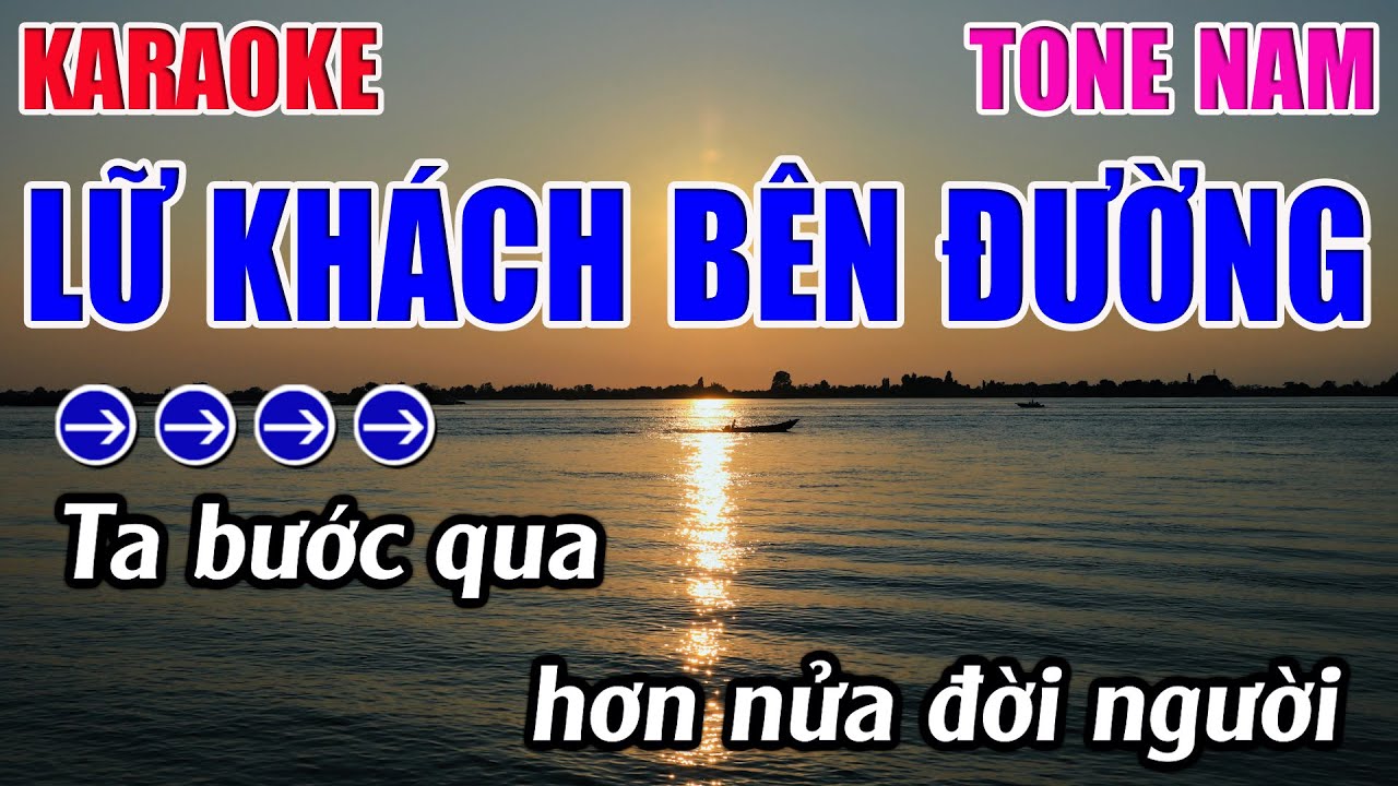 Lữ Kh&aacute;ch B&ecirc;n Đường Karaoke Tone Nam ( Dm ) Karaoke 9999 - Beat Mới
