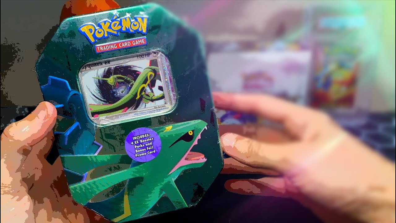Opening A Rayquaza Ex Tin from 2006! EPIC PULLS!!!!!