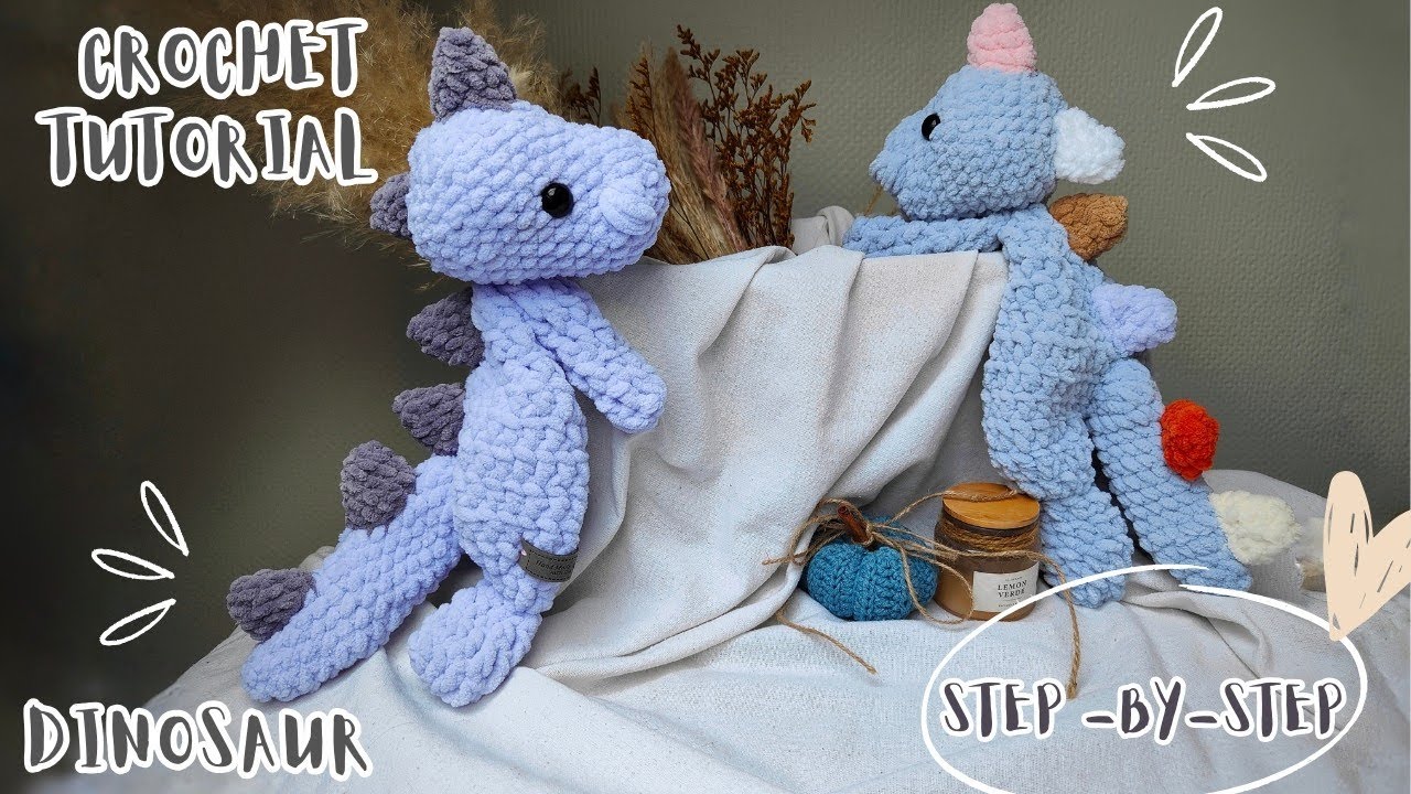 How to Crochet a Plush Dinosaur | Step-by-Step Crochet Dinosaur Tutorial for Beginners | Cute Easy