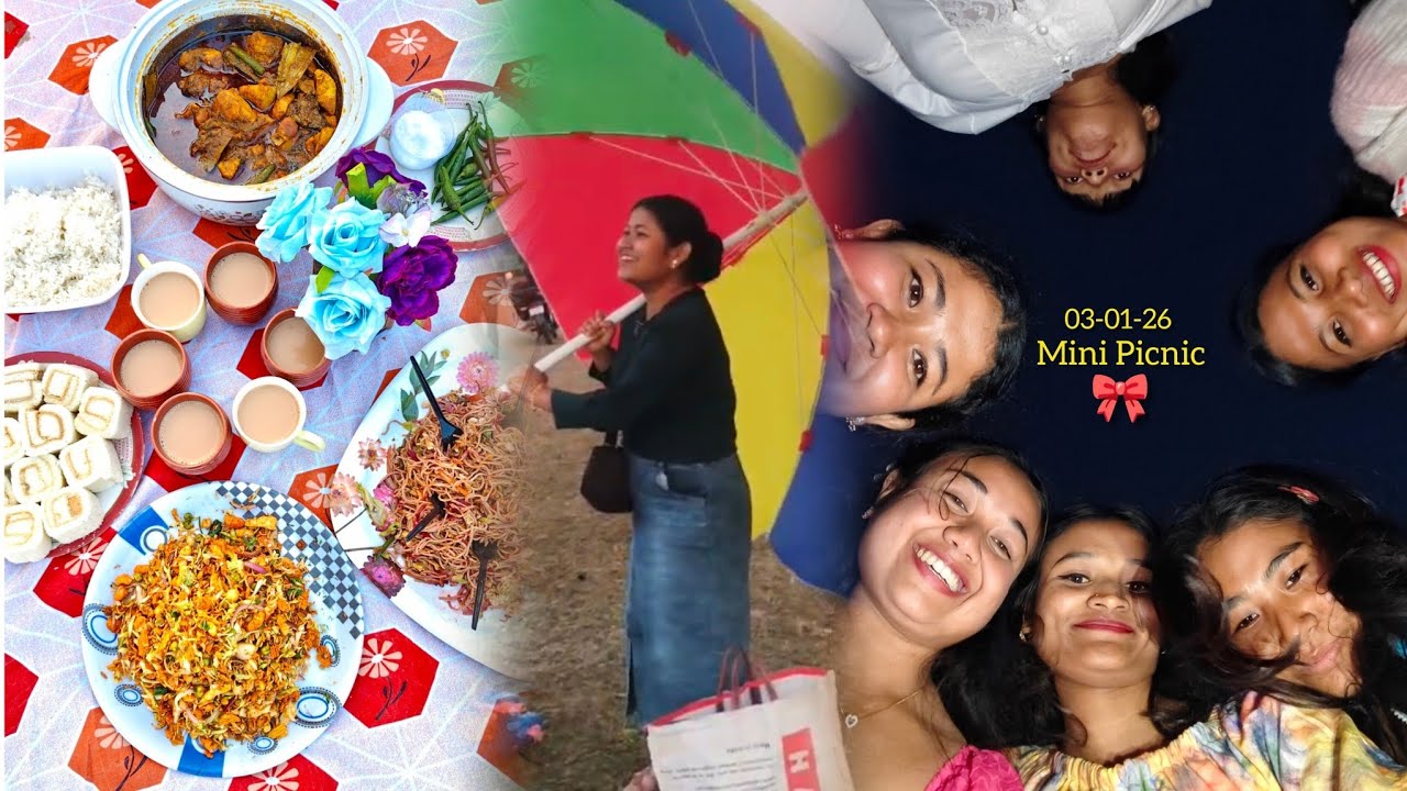 New year buli amiu ata mini picnic khalu😊||Thakurbari, Rangapara 