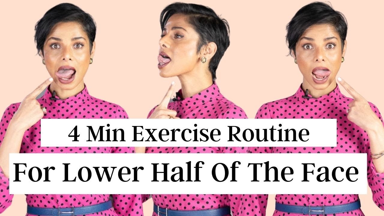 4 Minute Face Exercise Routine to FIRM UP CORNERS OF MOUTH and DOUBLE CHIN
