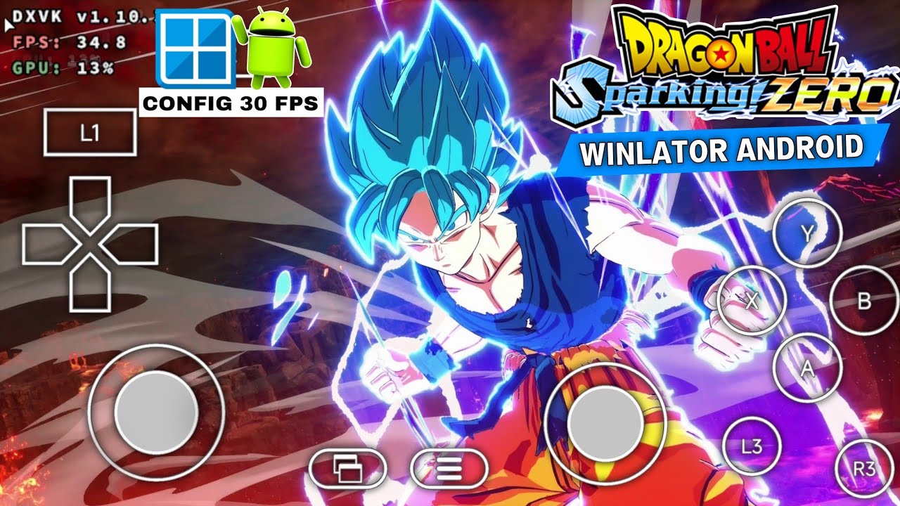DRAGON BALL: Sparking! ZERO FOR ANDROID OFFLINE - CONFIG 30 FPS Winlator Glbibcmod V10