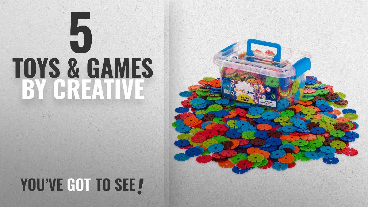 Top 10 Creative Toys & Games [2018]: Creative Kids Brain Flakes &ndash; Large 600 Piece Interlocking