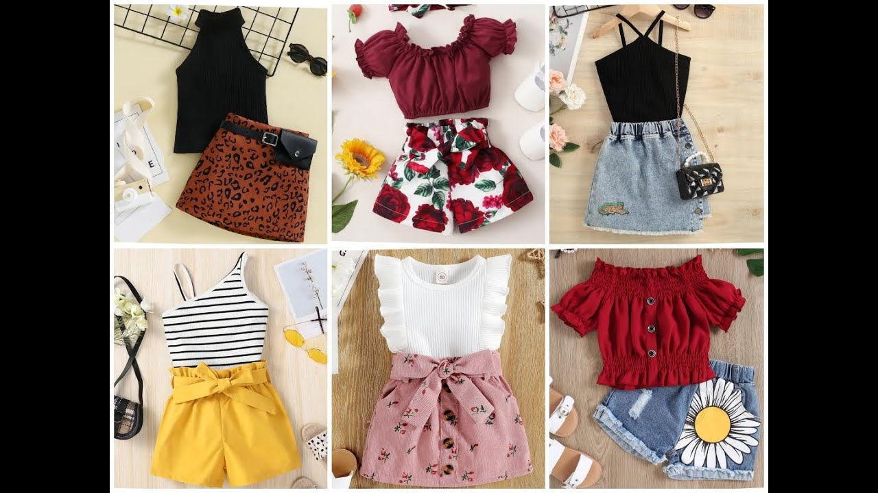 Skirt and top designs for baby girl || Baby girl stylish outfit ideas || Short dress for girls