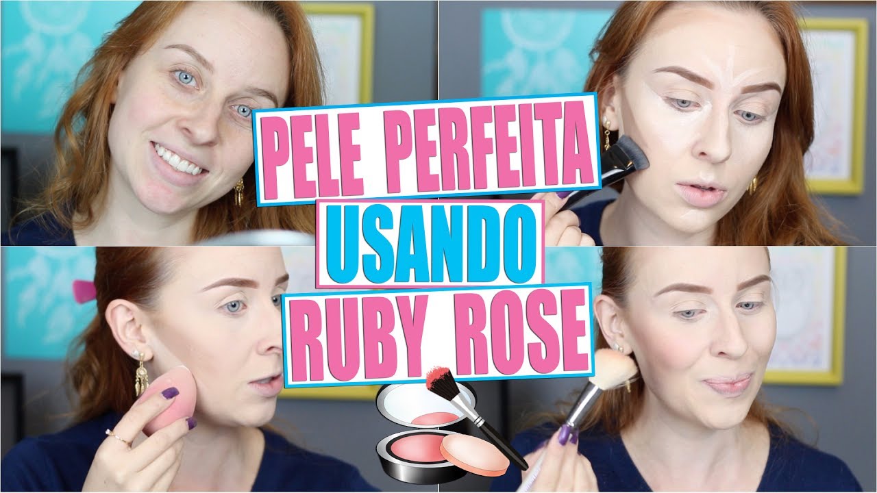 PELE PERFEITA USANDO RUBY ROSE, tô chocada! - MAKE DA PEXINXA | Priscila Simões