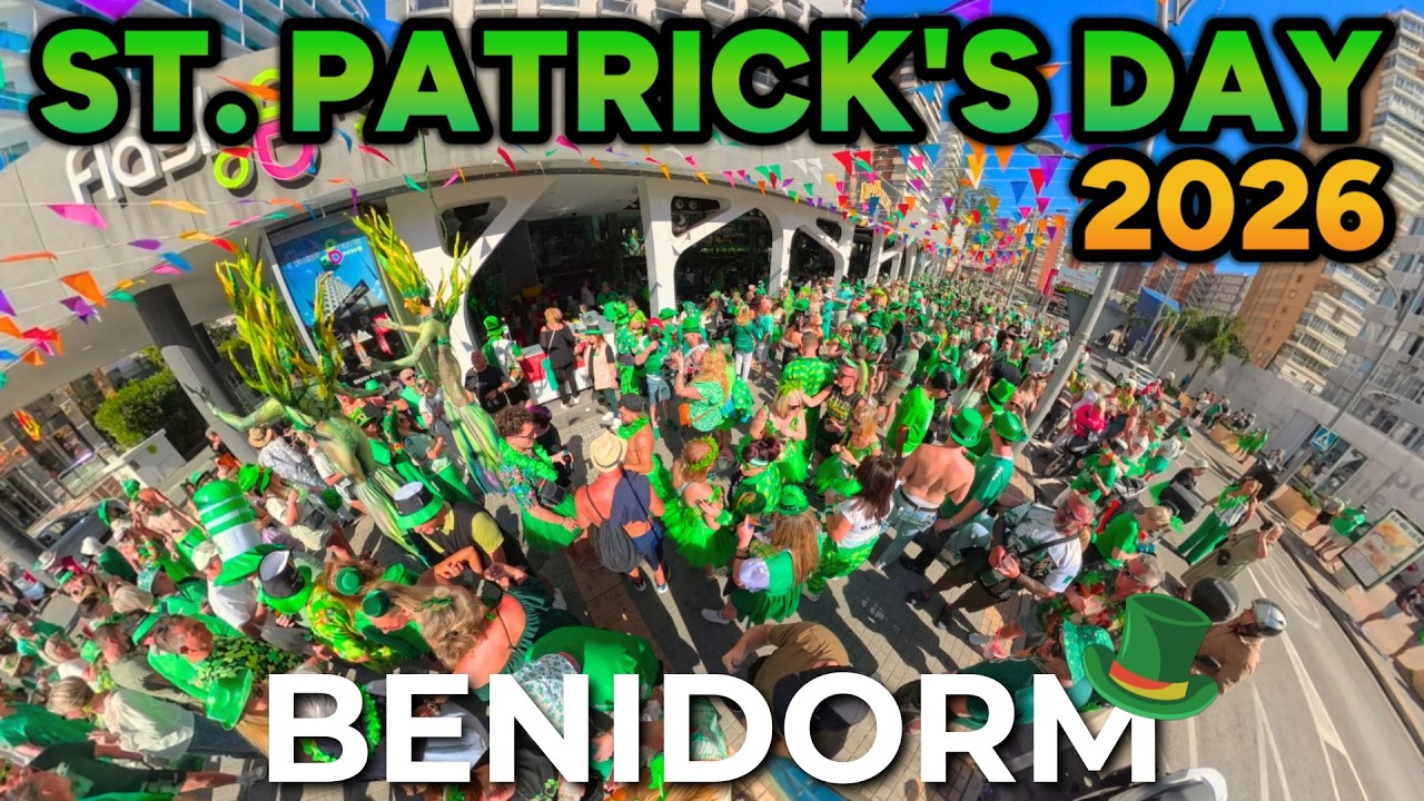 St Patrick's Day Benidorm 2026 | What a CROWD! 🍀