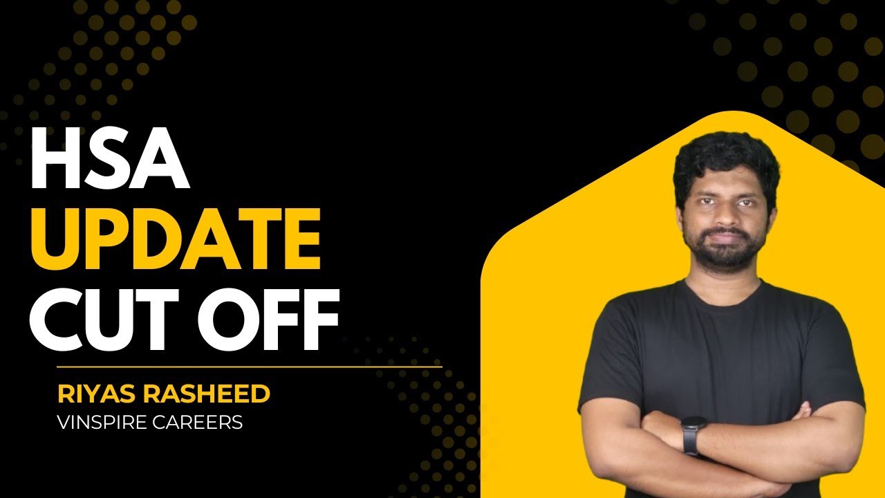 HSA certificate upload? Cut off? New updates I vinspire I Riyas Rasheed 