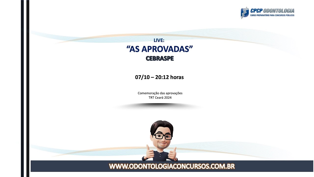 LIVE APROVADAS - 07/10 - 20:12 horas - CEBRASPE