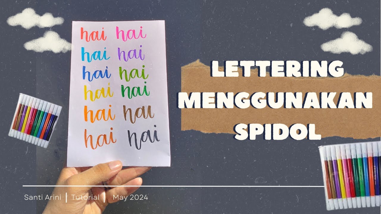 Lettering Menggunakan Spidol || Indonesia