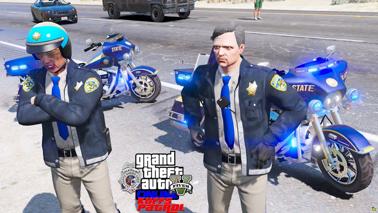 Super Troopers With New Harley Motorcycles - GTA 5 Police Roleplay