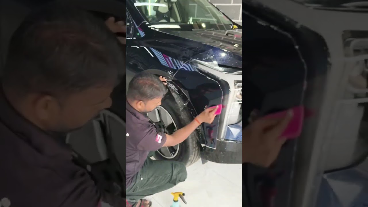 MAHINDRA 9XO😎💯 GLOSSY SHINE PPF APPLICATION 💪💯🥰#viralvideo#viral #ppfprotection#detailing#ppf#reels 