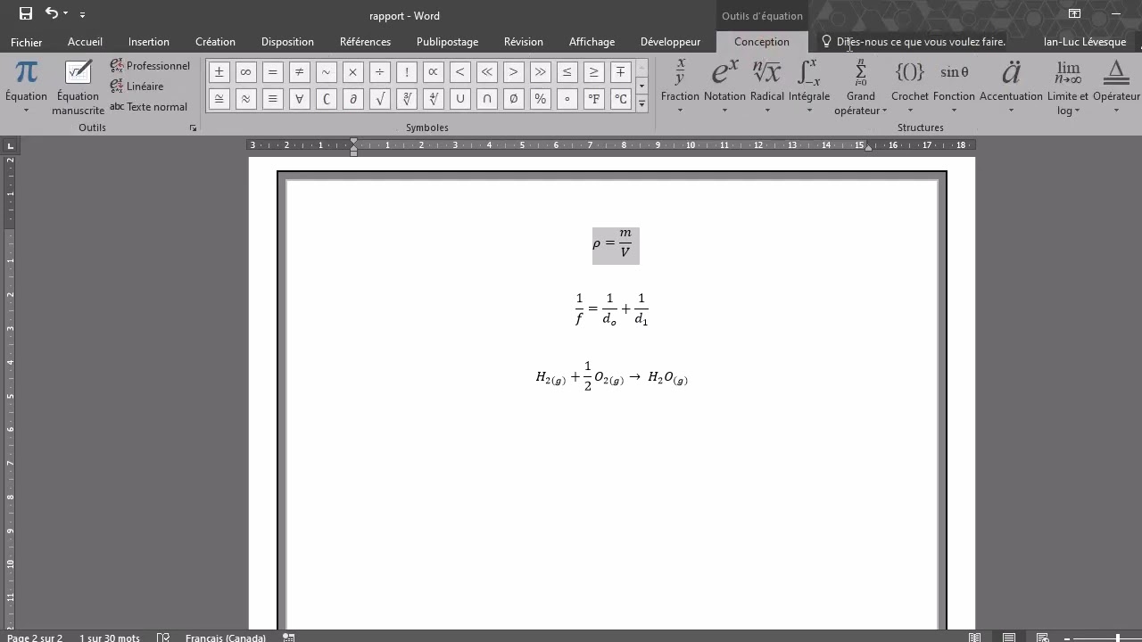 Capsule 7 : Comment encadrer une &eacute;quation avec l'&eacute;diteur d'&eacute;quation