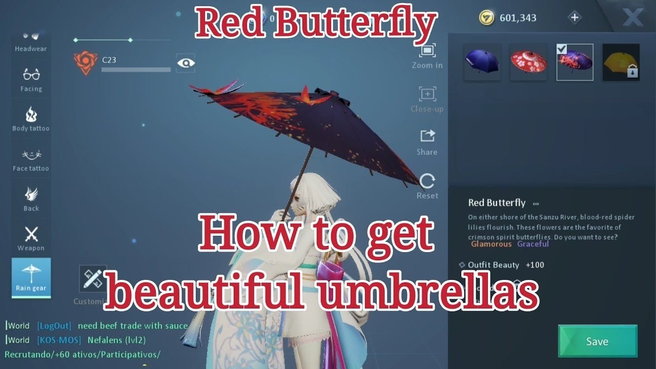 Dragon Raja , How to get Red Butterfly umbrellas