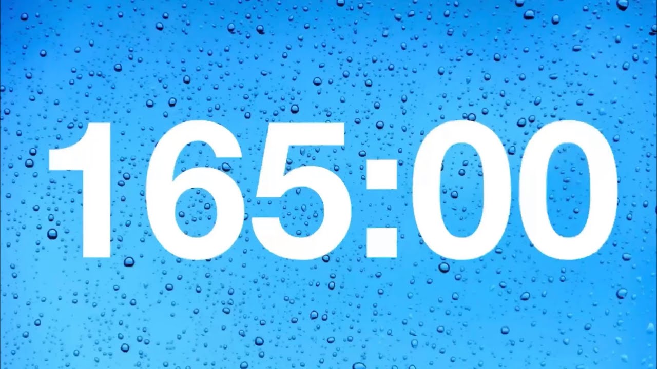 timer - 165 minute countdown with rain sounds .