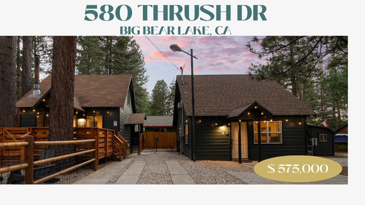🏡 Turnkey Dual Cabin Investment in Big Bear Lake | Airbnb + Mid-Term Rental | 580 Thrush Dr